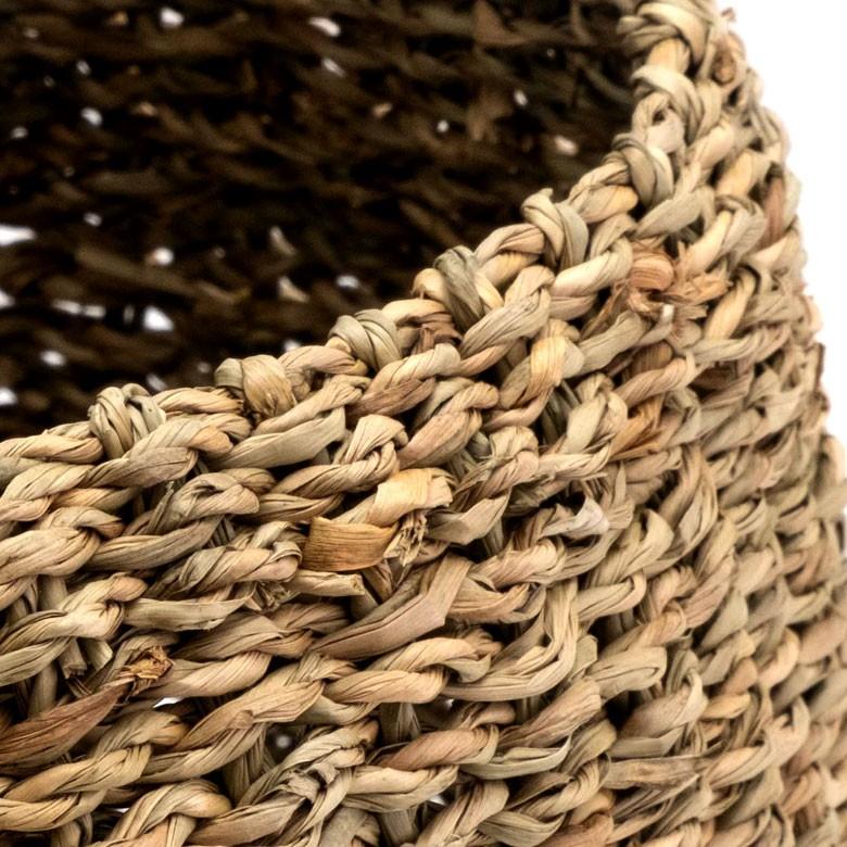 プランターカバー ゴミ箱 バスケット かご シーグラス Mサイズ ブラック 黒 収納バスケット 収納かご 小物入れ 51239 | ブランド登録なし | 01