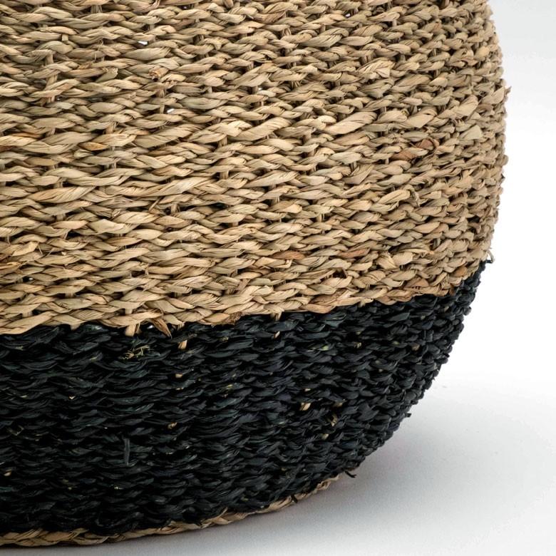 プランターカバー ゴミ箱 バスケット かご シーグラス Lサイズ ブラック 黒 収納バスケット 収納かご 小物入れ 51240 | ブランド登録なし | 12