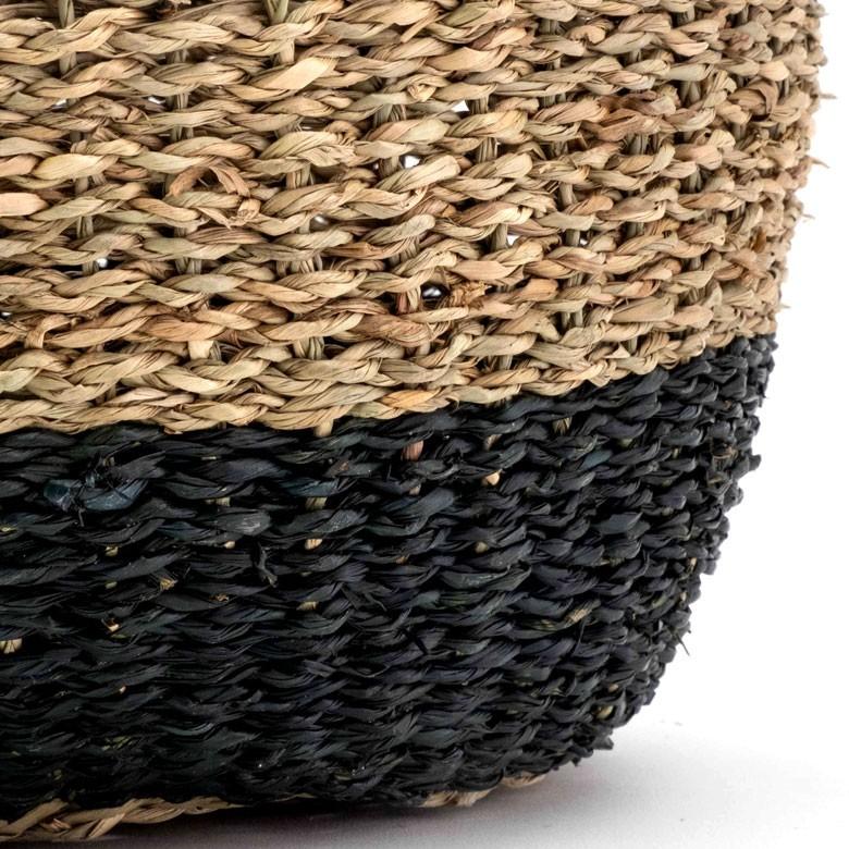 プランターカバー ゴミ箱 バスケット かご シーグラス Lサイズ ブラック 黒 収納バスケット 収納かご 小物入れ 51240 | ブランド登録なし | 14