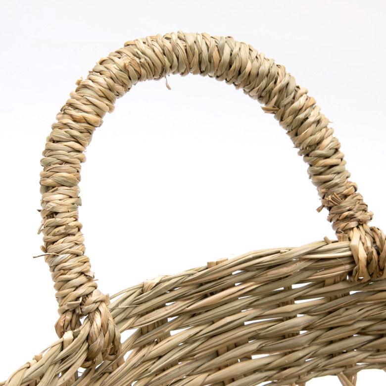 かご バスケット シーグラス製 天然素材 収納  持ち手 プランターカバー カゴ 収納バスケット ランドリーバスケット  荷物入れ 見せる収納 ハンドル 丸形 51245 | ブランド登録なし | 14