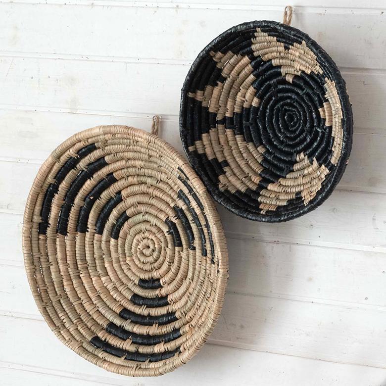 壁飾り ウォールデコレーション シーグラス製 壁掛け トレイ トレー BOHO トライバル モダン アフリカン エスニック 収納 バスケット 51246 | ブランド登録なし | 01