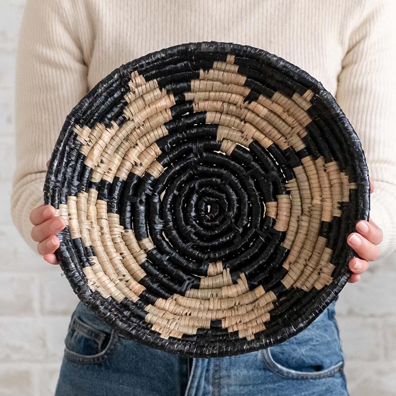 壁飾り ウォールデコレーション シーグラス製 壁掛け トレイ トレー BOHO トライバル モダン アフリカン エスニック 収納 バスケット 51246 | ブランド登録なし | 03