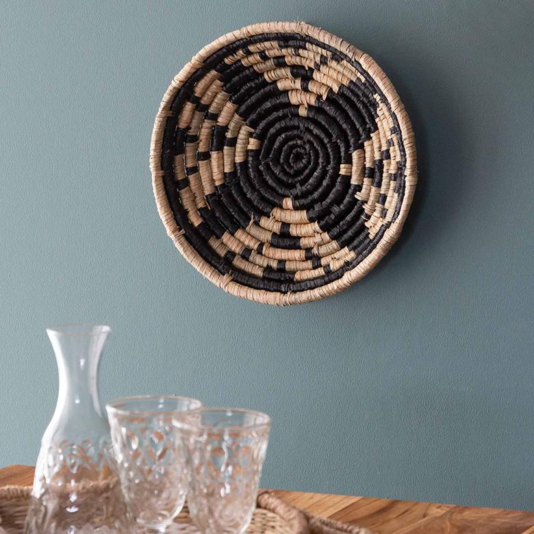 壁飾り ウォールデコレーション シーグラス製 壁掛け トレイ トレー BOHO トライバル モダン アフリカン エスニック 収納 バスケット 51247 | ブランド登録なし | 01