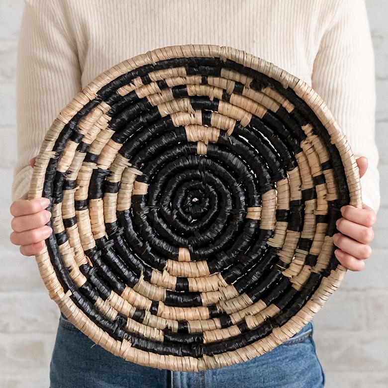 壁飾り ウォールデコレーション シーグラス製 壁掛け トレイ トレー BOHO トライバル モダン アフリカン エスニック 収納 バスケット 51247 | ブランド登録なし | 03