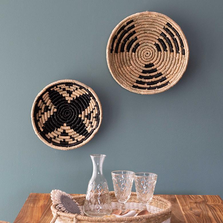 壁飾り ウォールデコレーション シーグラス製 壁掛け トレイ トレー BOHO トライバル モダン アフリカン エスニック 収納 バスケット 51247 | ブランド登録なし | 04