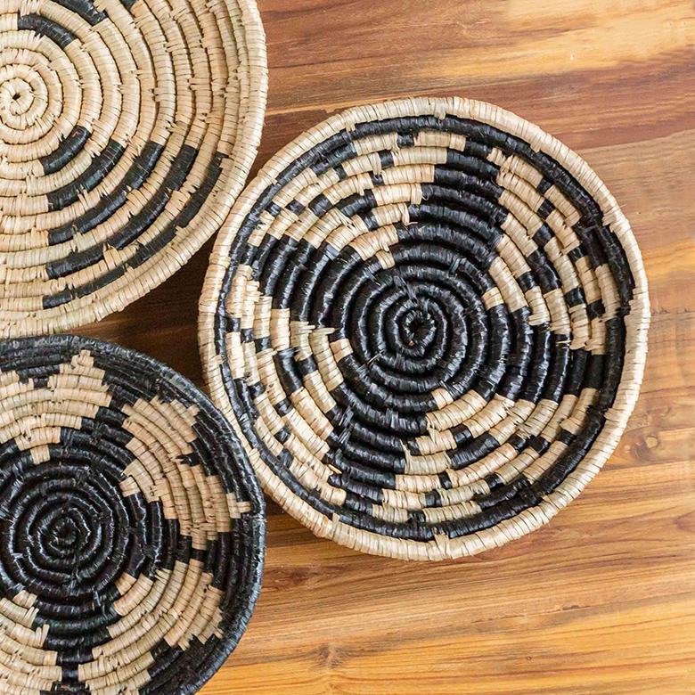 壁飾り ウォールデコレーション シーグラス製 壁掛け トレイ トレー BOHO トライバル モダン アフリカン エスニック 収納 バスケット 51247 | ブランド登録なし | 05