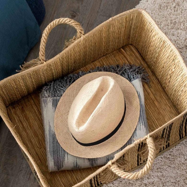 バスケット かご シーグラス 持ち手つき スクエア ストライプ ブラック 黒 収納バスケット 収納かご ランドリーバスケット 51249 | ELEMENTS（インテリア） | 13