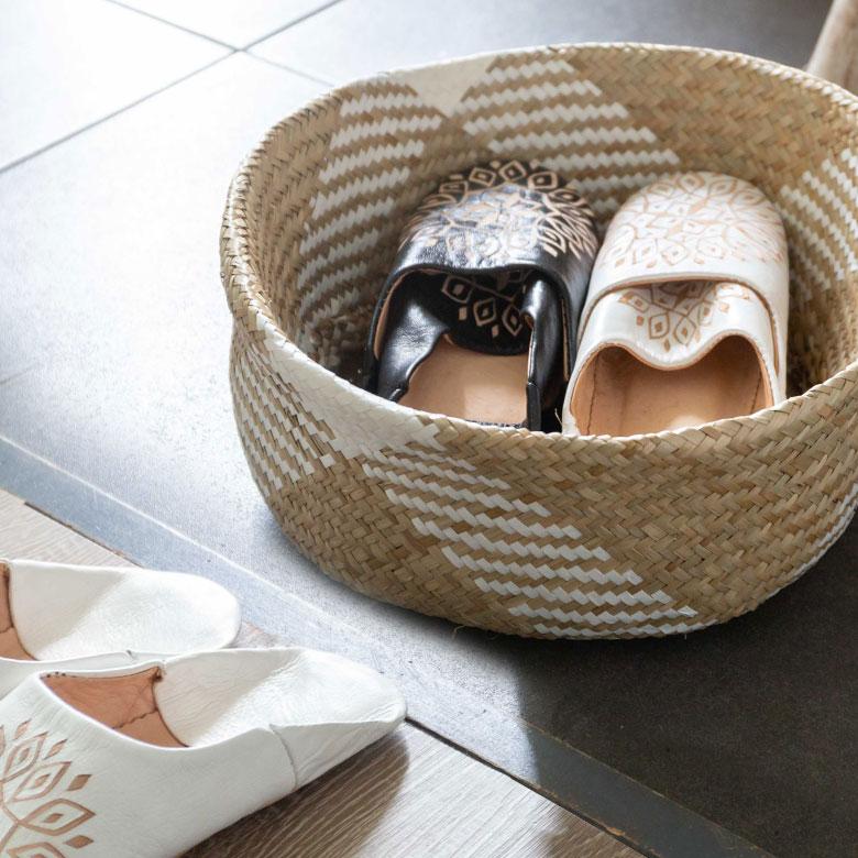 かご バスケット シーグラス製 天然素材 収納  持ち手 折り畳み 2way カゴ 籠 収納バスケット ストッカー 野菜入れ 荷物入れ 見せる収納 おもちゃ入れ 51250 | ELEMENTS（インテリア） | 06