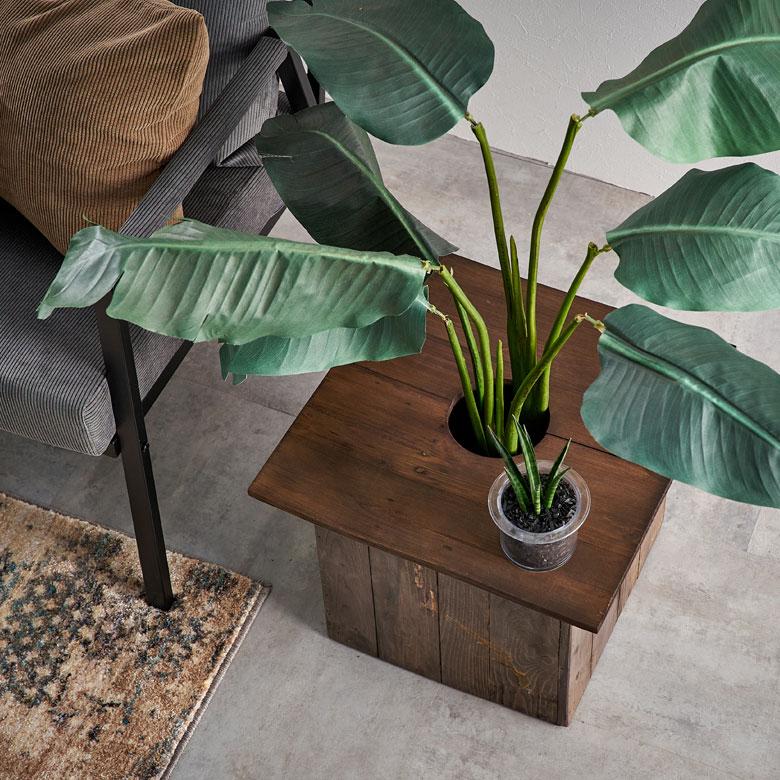 プランター テーブル プレート 正方形 カバー 蓋 ふた 天板 43.5cm M 木 製 ウッド 植木 鉢 植え テーブル サイド おしゃれ 北欧 家具 インテリア 西海岸 b-5 | ブランド登録なし | 14