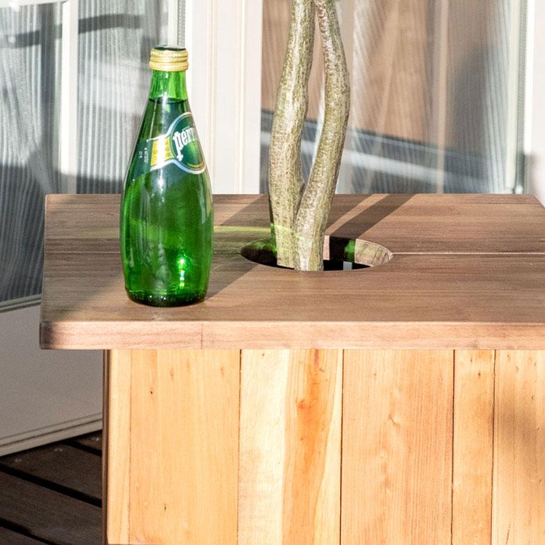 プランター テーブル プレート 正方形 カバー 蓋 ふた 天板 43.5cm M 木 製 ウッド 植木 鉢 植え テーブル サイド おしゃれ 北欧 家具 インテリア 西海岸 b-5 | ブランド登録なし | 16