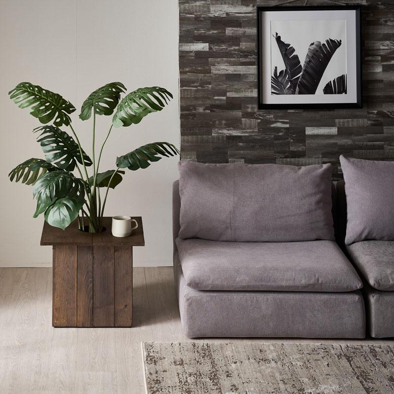 プランター テーブル プレート 正方形 カバー 蓋 ふた 天板 43.5cm M 木 製 ウッド 植木 鉢 植え テーブル サイド おしゃれ 北欧 家具 インテリア 西海岸 b-5 | ブランド登録なし | 04