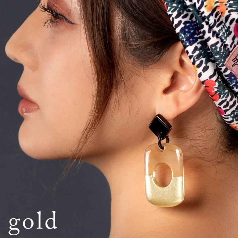 ピアス キャトルホーン 可愛い アクセサリー バイカラー シック カジュアル 大人 上品 ギフト プレゼント 51254 | ブランド登録なし | 09