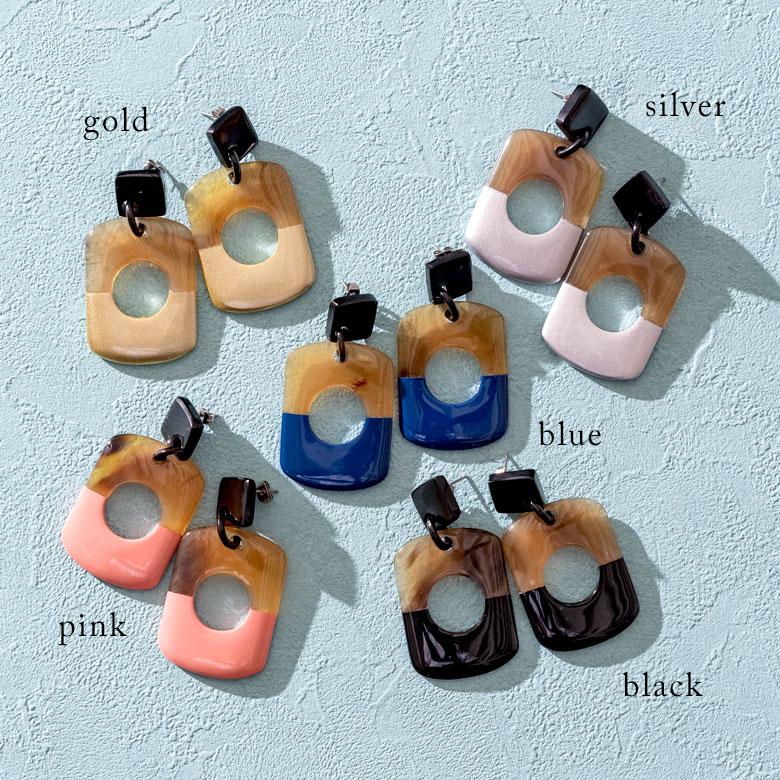 ピアス キャトルホーン 可愛い アクセサリー バイカラー シック カジュアル 大人 上品 ギフト プレゼント 51254 | ブランド登録なし | 10