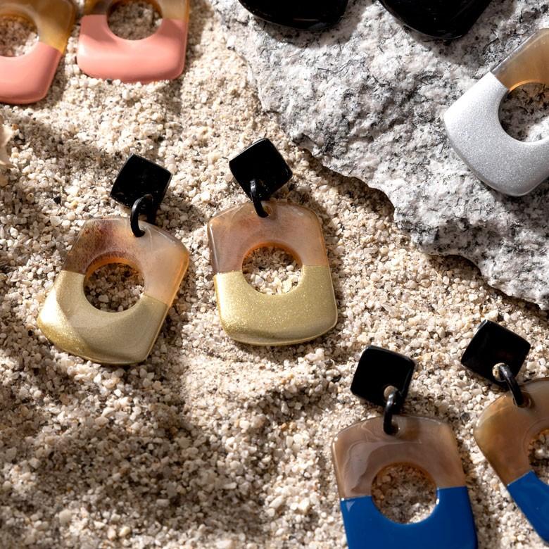 ピアス キャトルホーン 可愛い アクセサリー バイカラー シック カジュアル 大人 上品 ギフト プレゼント 51254 | ブランド登録なし | 11