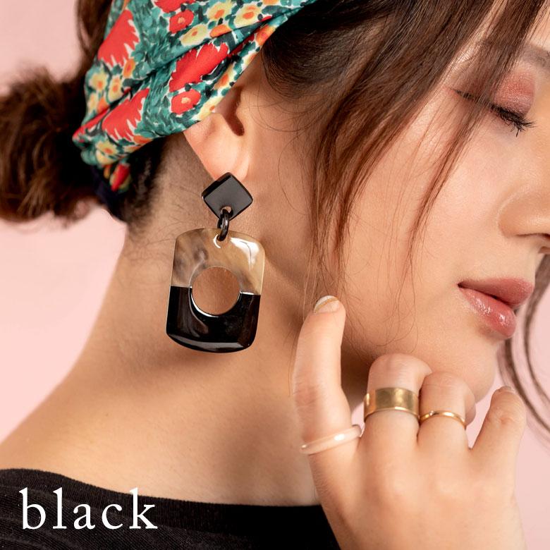 ピアス キャトルホーン 可愛い アクセサリー バイカラー シック カジュアル 大人 上品 ギフト プレゼント 51254 | ブランド登録なし | 06