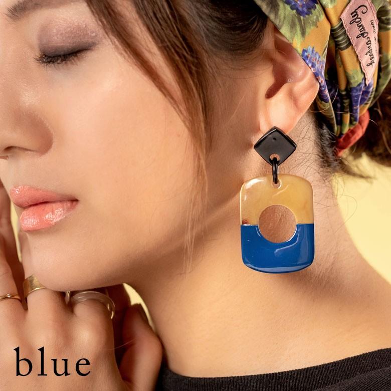 ピアス キャトルホーン 可愛い アクセサリー バイカラー シック カジュアル 大人 上品 ギフト プレゼント 51254 | ブランド登録なし | 07