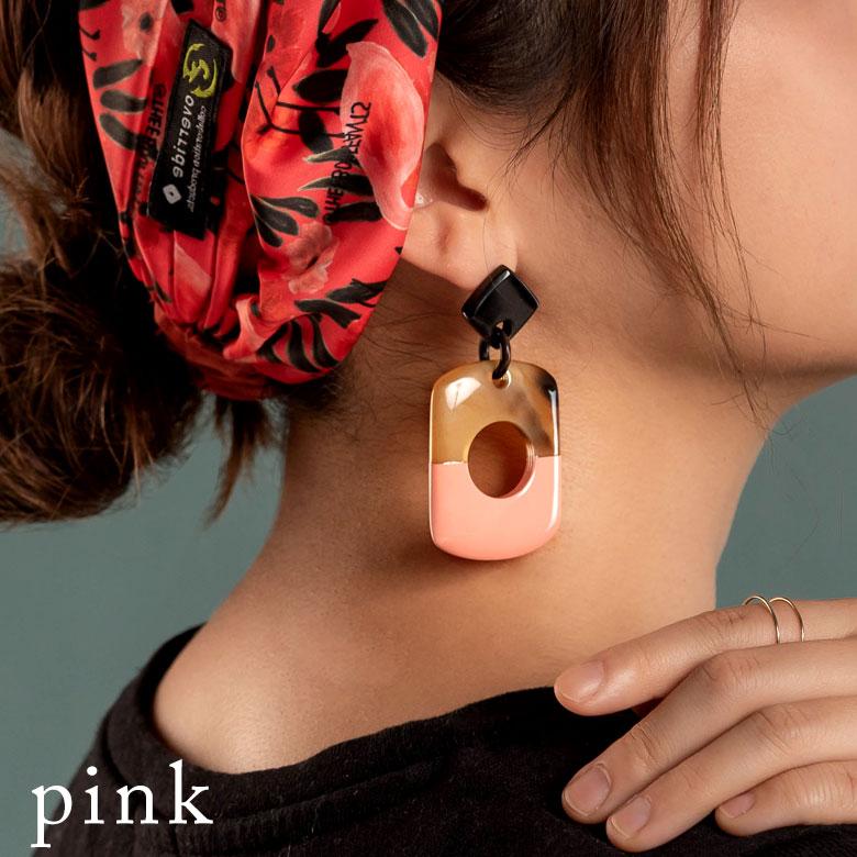 ピアス キャトルホーン 可愛い アクセサリー バイカラー シック カジュアル 大人 上品 ギフト プレゼント 51254 | ブランド登録なし | 08