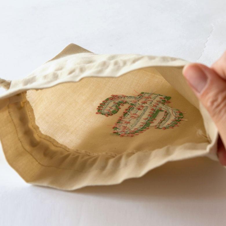 巾着袋 Sサイズ ベトナム 刺繍 オリジナル ポーチ ベトナム雑貨 ギフト プレゼント お土産 ハンドメイド おしゃれ リゾート 西海岸 Gio ha ジョーハ 51255 | ブランド登録なし | 13