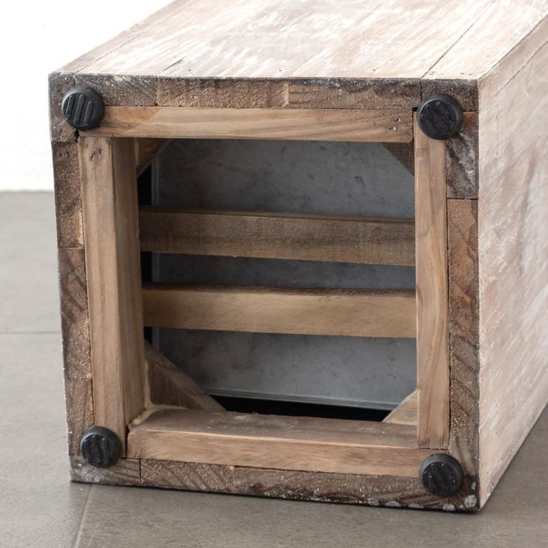 傘立て カサ立て 傘たて 玄関 アンブレラスタンド ホワイトウォッシュ 業務用 スリム 店舗用 アンブレラホルダー 角型 天然木製 アンティーク風 古木 51257-wh | ELEMENTS（インテリア） | 09