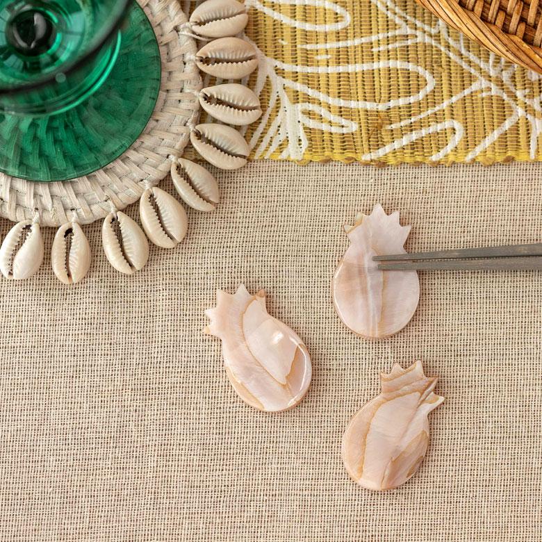 箸置き カトラリーレスト シェル 貝 パイナップル ピンク シンプル カフェ カトラリースタンド ハンドメイド かわいい ハワイアン ギフト 51264 | ELEMENTS（インテリア） | 15