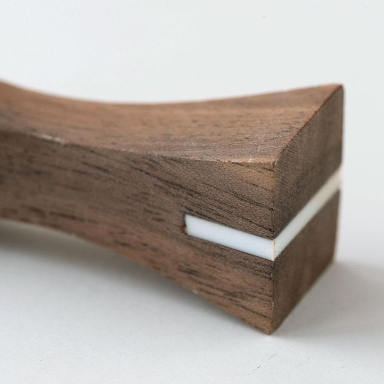 箸置き カトラリーレスト ウォルナットウッド 木製 ダークブラウン シェル 貝 天然木 カフェ カトラリースタンド ハンドメイド ギフト 51266 | ELEMENTS（インテリア） | 10