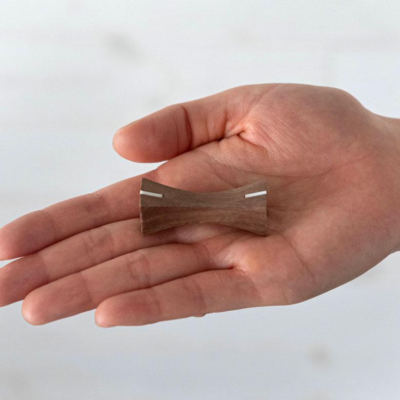 箸置き カトラリーレスト ウォルナットウッド 木製 ダークブラウン シェル 貝 天然木 カフェ カトラリースタンド ハンドメイド ギフト 51266 | ELEMENTS（インテリア） | 06