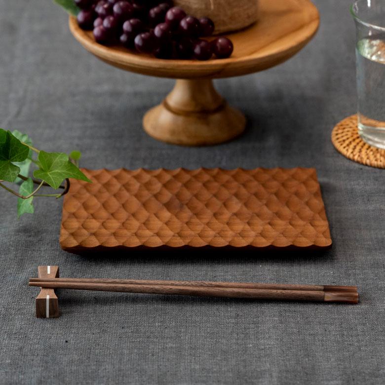 お箸 箸 木 天然木 シェル 貝 ウォルナット ダークブラウン 23cm 木製 無塗装 カフェ シンプル おしゃれ かわいい 無垢 カトラリー ハンドメイド 51271 | ELEMENTS（インテリア） | 11