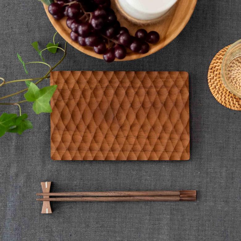 お箸 箸 木 天然木 シェル 貝 ウォルナット ダークブラウン 23cm 木製 無塗装 カフェ シンプル おしゃれ かわいい 無垢 カトラリー ハンドメイド 51271 | ELEMENTS（インテリア） | 04