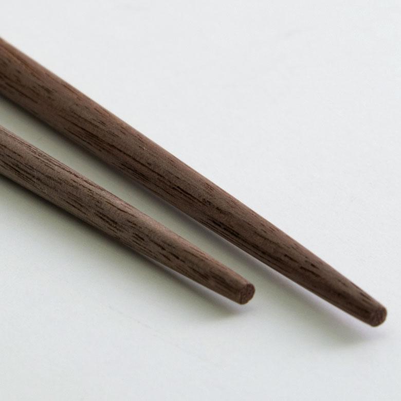 お箸 箸 木 天然木 シェル 貝 ウォルナット ダークブラウン 23cm 木製 無塗装 カフェ シンプル おしゃれ かわいい 無垢 カトラリー ハンドメイド 51271 | ELEMENTS（インテリア） | 06