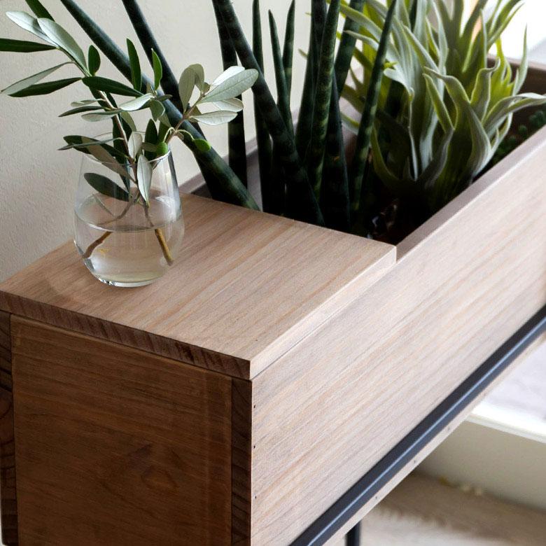 プランター スタンド 脚付き シェルフ アイアン 木 製 ウッド 幅 62.4cm ラック カバー サイド テーブル 大型 おしゃれ 北欧 家具 インテリア 西海岸 e-51 | ブランド登録なし | 15