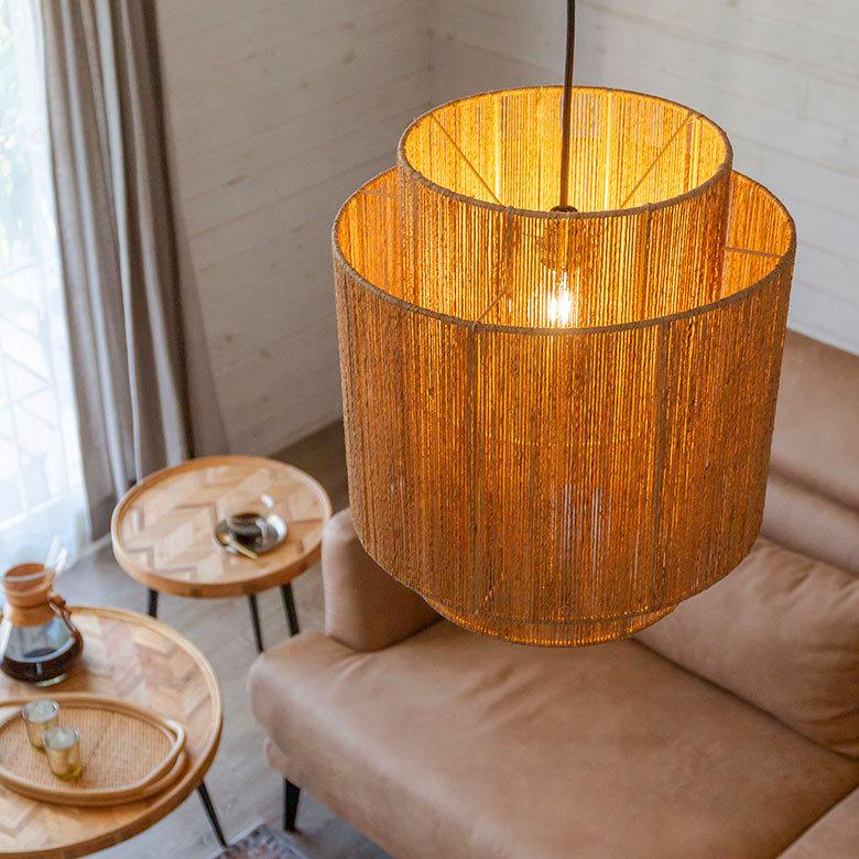 ペンダントライト ランプシェード ジュート 麻 1灯 口金26 60W LED対応 約 径 41cm 高さ 45cm 天井照明 インテリア 照明 ランプ シェード ライト 51275 | ELEMENTS（インテリア） | 03