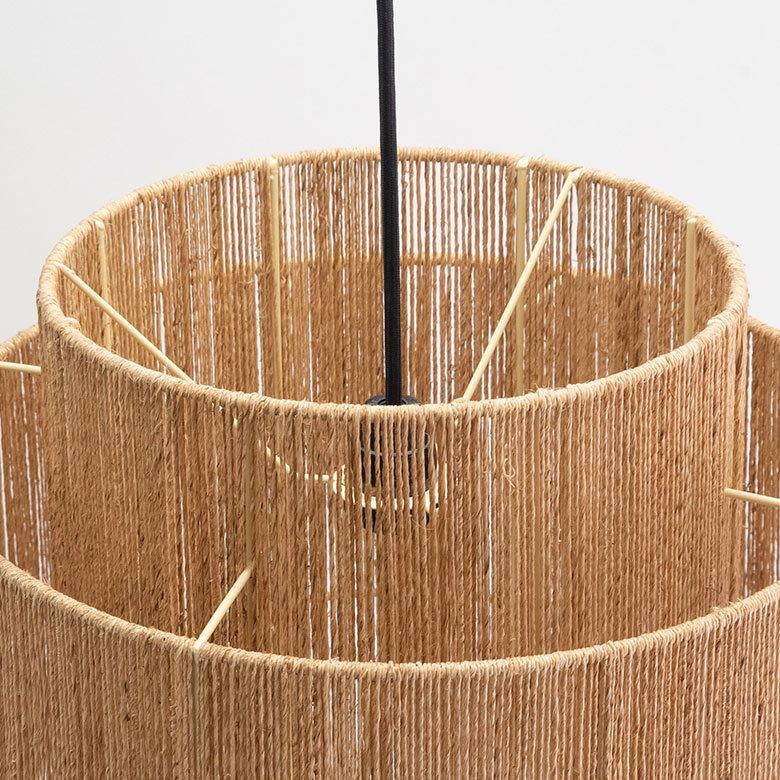 ペンダントライト ランプシェード ジュート 麻 1灯 口金26 60W LED対応 約 径 41cm 高さ 45cm 天井照明 インテリア 照明 ランプ シェード ライト 51275 | ELEMENTS（インテリア） | 06