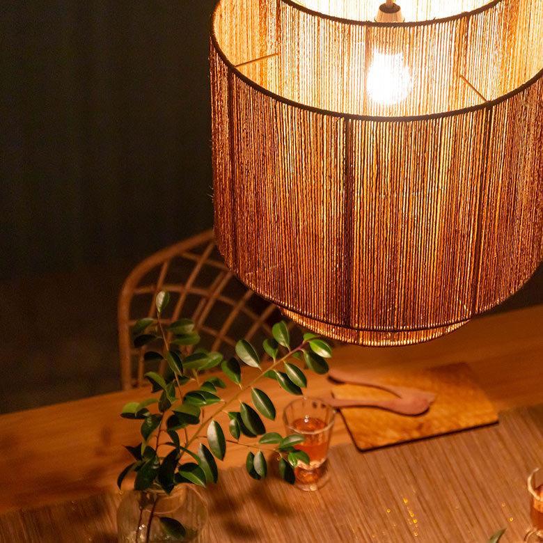 ペンダントライト ランプシェード ジュート 麻 1灯 口金26 60W LED対応 約 径 41cm 高さ 45cm 天井照明 インテリア 照明 ランプ シェード ライト 51275 | ELEMENTS（インテリア） | 08