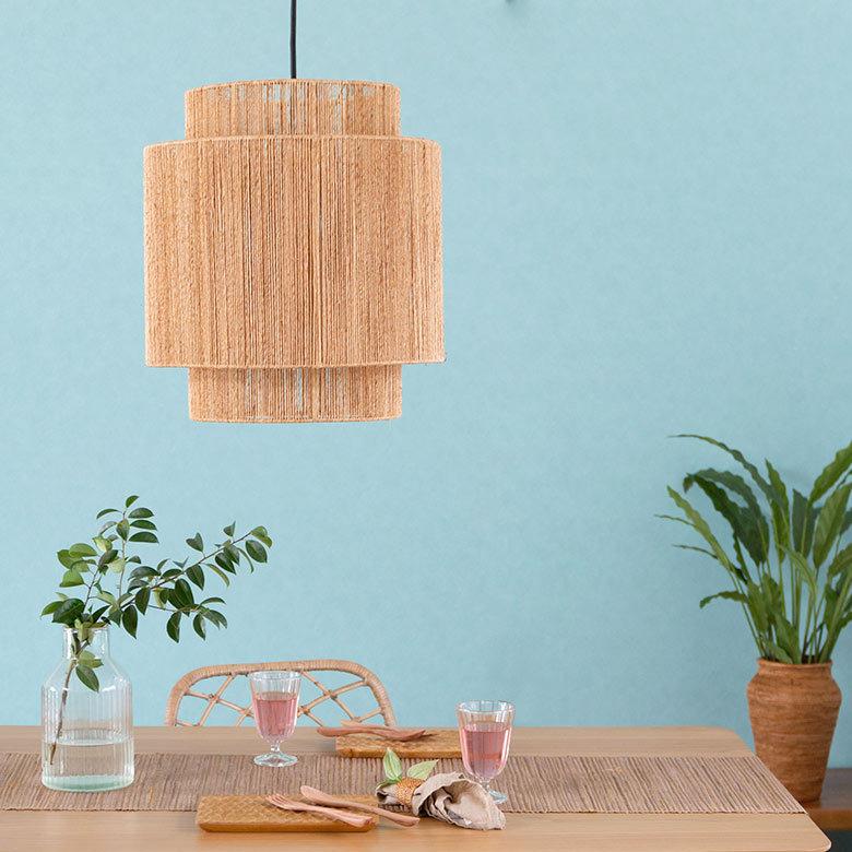 ペンダントライト ランプシェード ジュート 麻 1灯 口金26 60W LED対応 約 径 41cm 高さ 45cm 天井照明 インテリア 照明 ランプ シェード ライト 51275 | ELEMENTS（インテリア） | 09