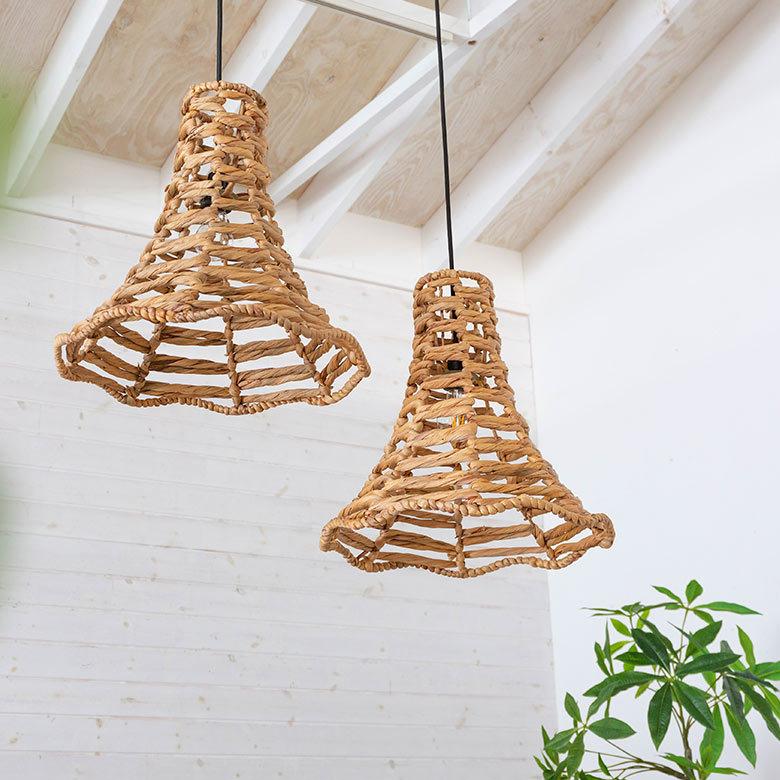 ペンダントライト ランプシェード ウォーターヒヤシンス 1灯 口金E26 60W LED対応 径 42cm 高さ 42cm 天井照明 インテリア 照明 ランプ シェード ライト 51277 | ELEMENTS（インテリア） | 14