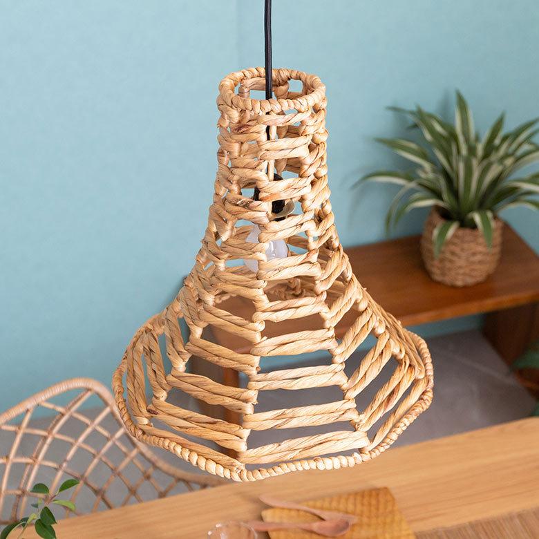 ペンダントライト ランプシェード ウォーターヒヤシンス 1灯 口金E26 60W LED対応 径 42cm 高さ 42cm 天井照明 インテリア 照明 ランプ シェード ライト 51277 | ELEMENTS（インテリア） | 03