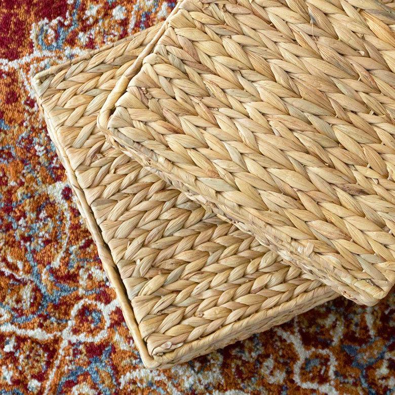 かご バスケット ウォーターヒヤシンス Mサイズ ふた 付き 収納 ボックス 雑貨 入れ ケース ハンドル 持ち手 おしゃれ 北欧 リゾート ナチュラル  西海岸 51278 | ELEMENTS（インテリア） | 11