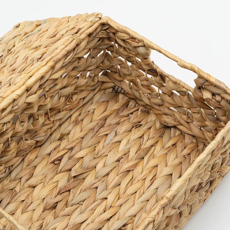 かご バスケット ウォーターヒヤシンス Mサイズ ふた 付き 収納 ボックス 雑貨 入れ ケース ハンドル 持ち手 おしゃれ 北欧 リゾート ナチュラル  西海岸 51278 | ELEMENTS（インテリア） | 15