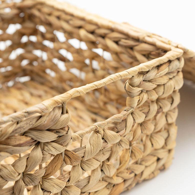 かご バスケット ウォーターヒヤシンス Mサイズ ふた 付き 収納 ボックス 雑貨 入れ ケース ハンドル 持ち手 おしゃれ 北欧 リゾート ナチュラル  西海岸 51278 | ELEMENTS（インテリア） | 04