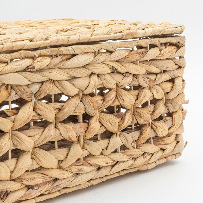 かご バスケット ウォーターヒヤシンス Mサイズ ふた 付き 収納 ボックス 雑貨 入れ ケース ハンドル 持ち手 おしゃれ 北欧 リゾート ナチュラル  西海岸 51278 | ELEMENTS（インテリア） | 05