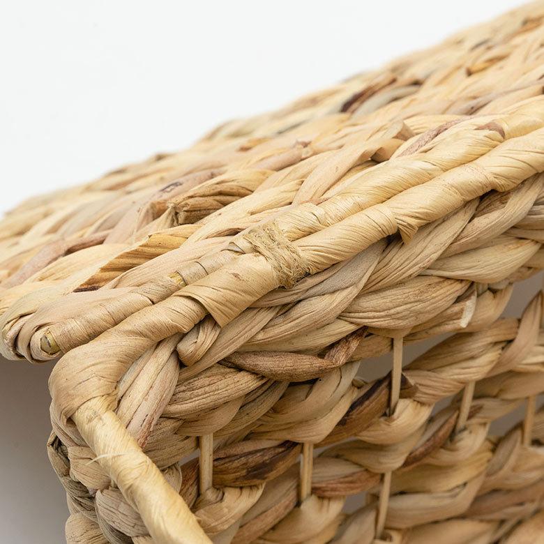 かご バスケット ウォーターヒヤシンス Mサイズ ふた 付き 収納 ボックス 雑貨 入れ ケース ハンドル 持ち手 おしゃれ 北欧 リゾート ナチュラル  西海岸 51278 | ELEMENTS（インテリア） | 08