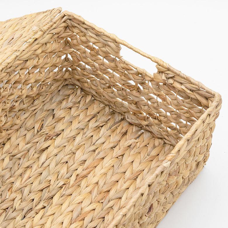 かご バスケット ウォーターヒヤシンス Lサイズ ふた 付き 収納 ボックス 雑貨 入れ ケース ハンドル 持ち手 おしゃれ 北欧 リゾート ナチュラル  西海岸 51279 | ELEMENTS（インテリア） | 15