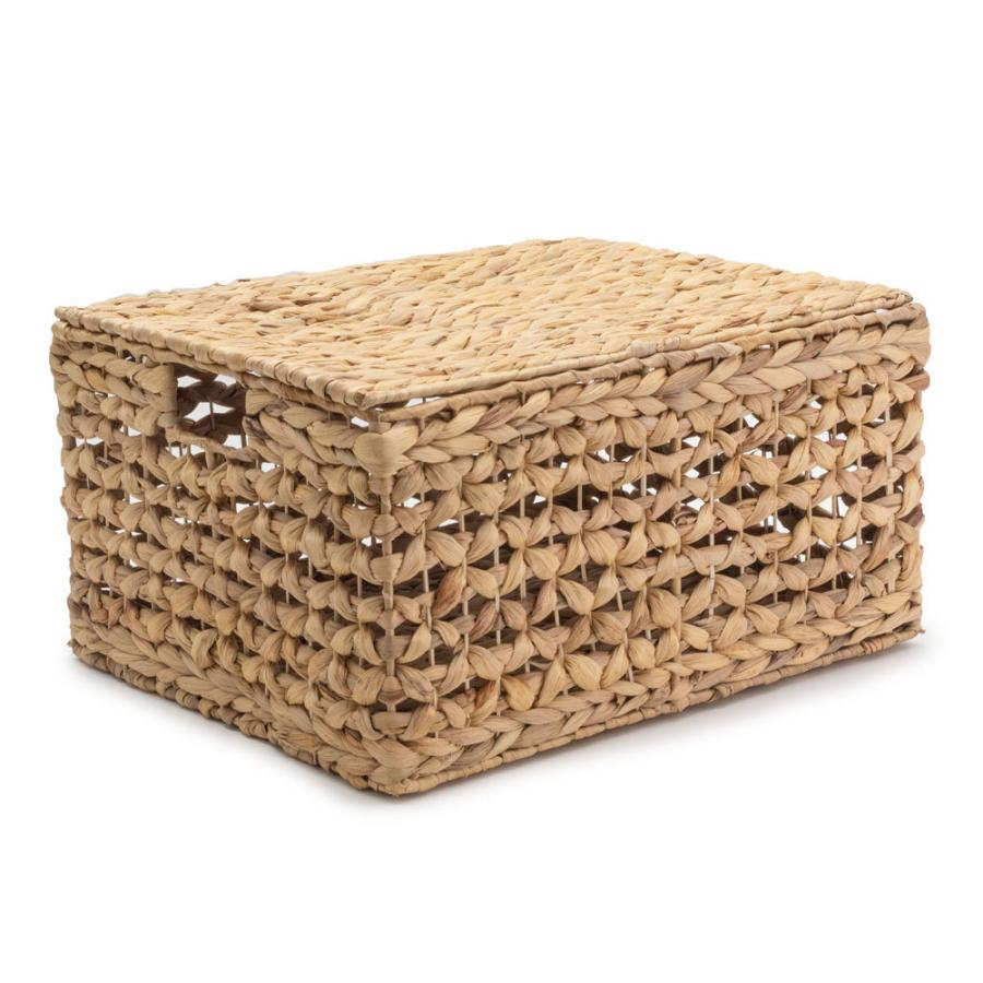 かご バスケット ウォーターヒヤシンス Lサイズ ふた 付き 収納 ボックス 雑貨 入れ ケース ハンドル 持ち手 おしゃれ 北欧 リゾート ナチュラル  西海岸 51279 | ELEMENTS（インテリア） | 20