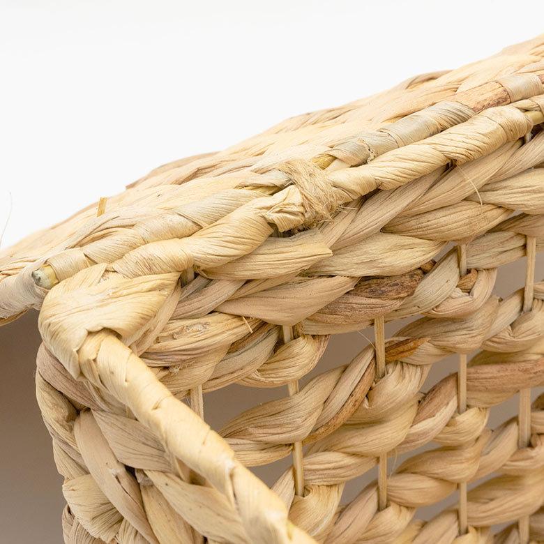 かご バスケット ウォーターヒヤシンス Lサイズ ふた 付き 収納 ボックス 雑貨 入れ ケース ハンドル 持ち手 おしゃれ 北欧 リゾート ナチュラル  西海岸 51279 | ELEMENTS（インテリア） | 08