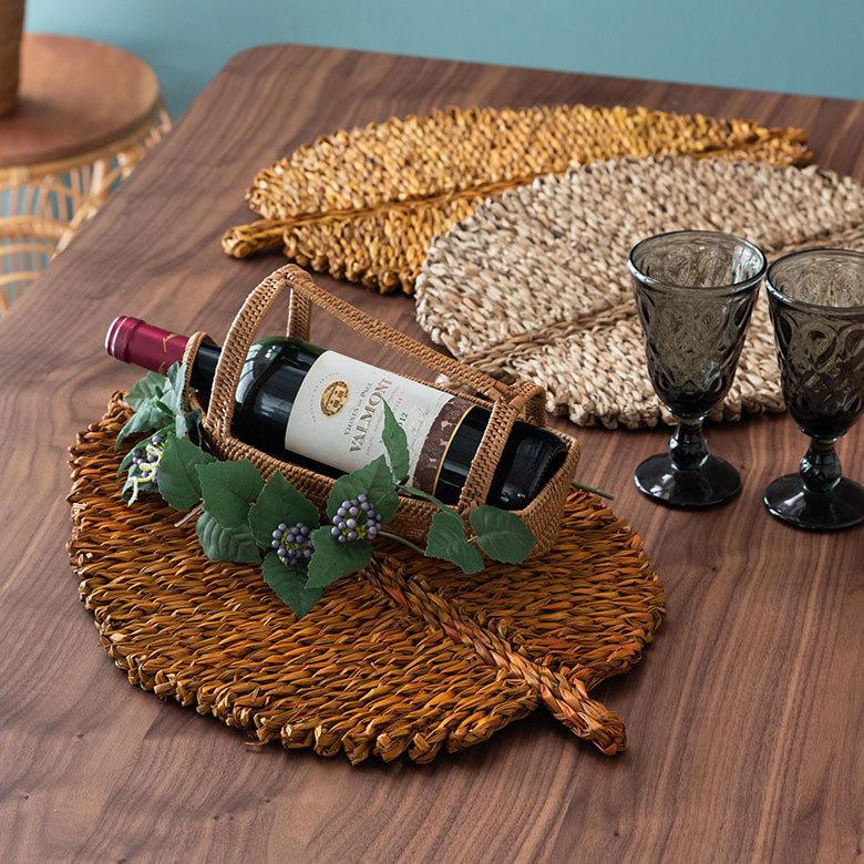 ランチョンマット プレイスマット シーグラス 天然素材 リーフ型 ランチマット テーブルウェア キッチン雑貨 キッチン小物 ダイニング 食卓 51282 | ブランド登録なし | 15