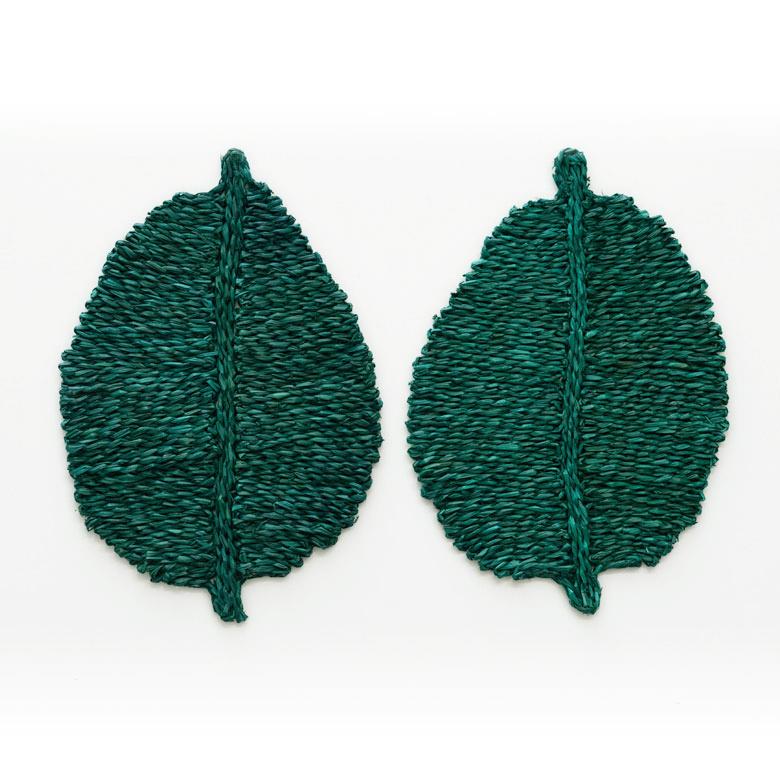 ランチョンマット プレイスマット シーグラス 天然素材 リーフ型 ランチマット テーブルウェア キッチン雑貨 キッチン小物 ダイニング 食卓 51282 | ブランド登録なし | 19