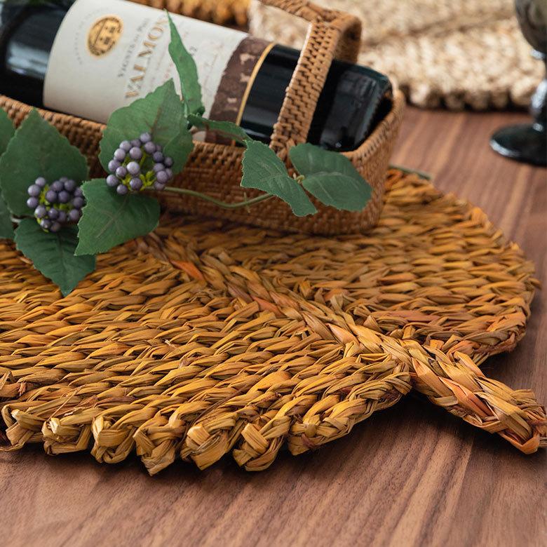 ランチョンマット プレイスマット シーグラス 天然素材 リーフ型 ランチマット テーブルウェア キッチン雑貨 キッチン小物 ダイニング 食卓 51282 | ブランド登録なし | 20