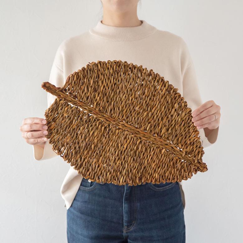 ランチョンマット プレイスマット シーグラス 天然素材 リーフ型 ランチマット テーブルウェア キッチン雑貨 キッチン小物 ダイニング 食卓 51282 | ブランド登録なし | 10