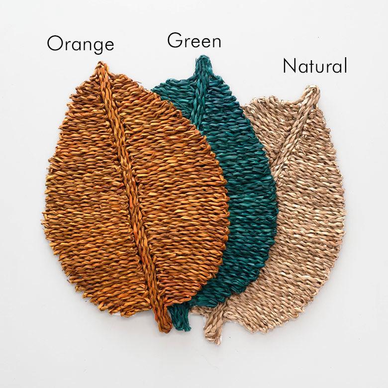 ランチョンマット プレイスマット シーグラス 天然素材 リーフ型 ランチマット テーブルウェア キッチン雑貨 キッチン小物 ダイニング 食卓 51282 | ブランド登録なし | 12