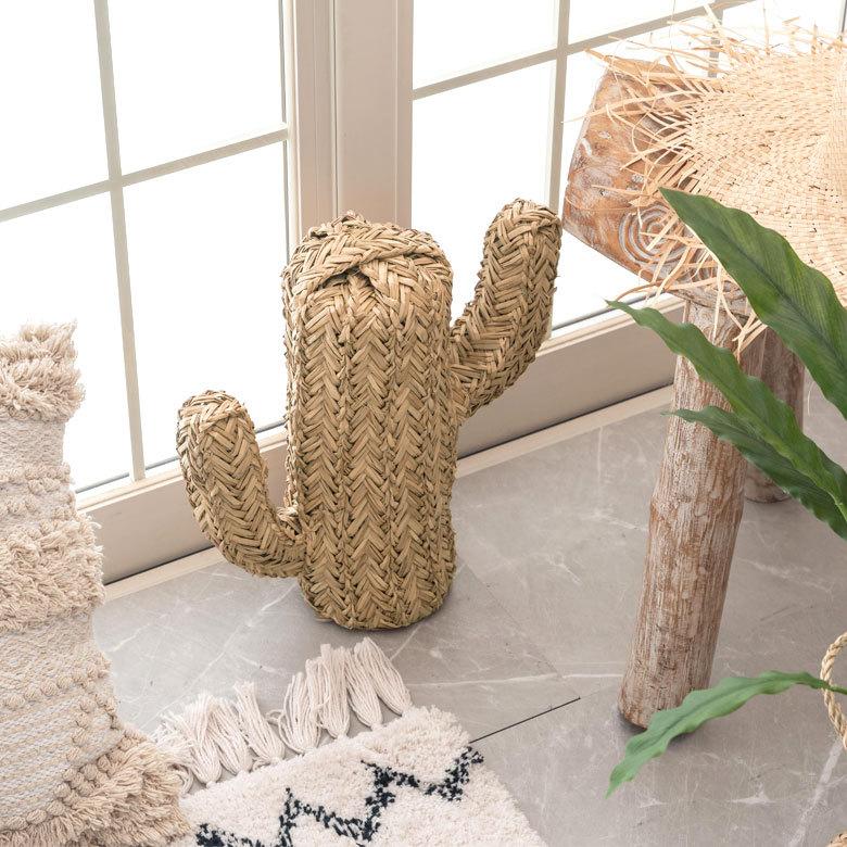 サボテン 置き物 オブジェ ハットスタンド アジアン雑貨 ディスプレイ インテリア H約35cm シーグラス 玄関 リゾート 店舗用 51285 | ELEMENTS（インテリア） | 13